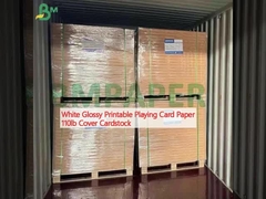 ورق بطاقات اللعب البيضاء اللامعة المطبوعة 110lb غطاء الورق المقوى