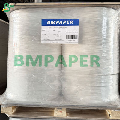 Ribbed Cigarette Paper Rolls Slit 30mm Width 25gsm White Industrial Cigarette Wrapping Paper