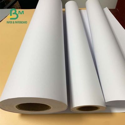 36 `` x 300ft 20lb Woodfree Ink Jet Bond Paper غير مصقول CAD Roll 2 '' Core