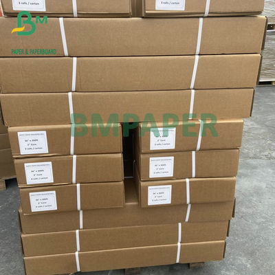 ورق Inkjet Plotter ذو وجهين أبيض 20LB Bond Roll 2 `` Core 24 '' Width