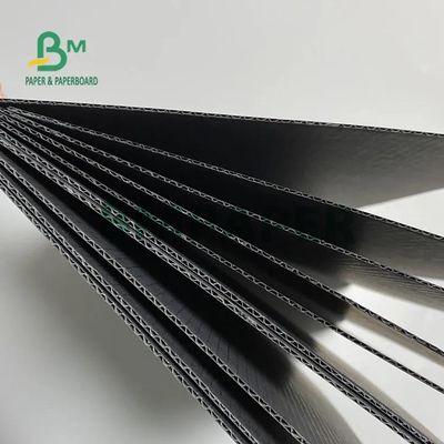 E F Flute أسود ورق كرتون مموج 110gsm 120gsm 150gsm سمك