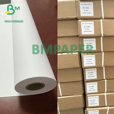 تنسيق عريض 20LB CAD Bond Roll مقاس 30 بوصة × 150 بوصة 2 بوصة لطابعة HP