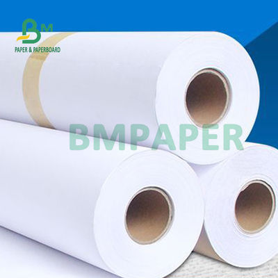 20lb Papel Plotter Inkjet لطابعة تنسيق عريض 24 `` 36 '' × 50 م صورة حادة