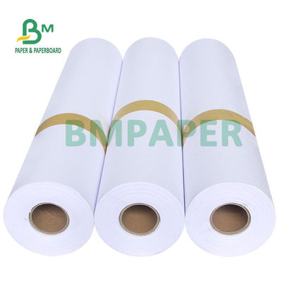 20lb Papel Plotter Inkjet لطابعة تنسيق عريض 24 `` 36 '' × 50 م صورة حادة