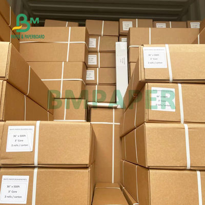 20lb Papel Plotter Inkjet لطابعة تنسيق عريض 24 `` 36 '' × 50 م صورة حادة
