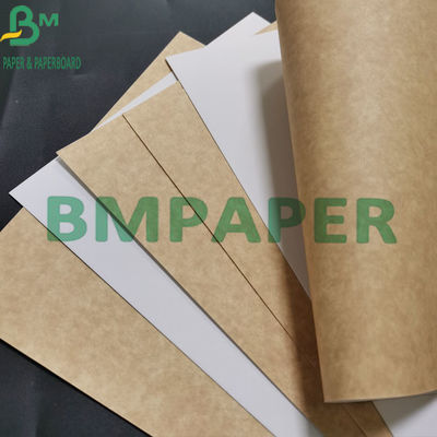 عذراء لب 325gsm الغذاء الصف كرافت ورقة بيضاء مغلفة بظهر بني
