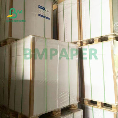 ورق C2S ذو نص أبيض لامع 100 رطل لبطاقات الرف 315 مم × 468 مم بياض عالي