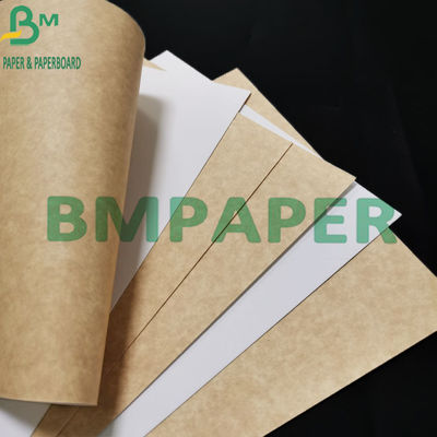 300gsm ورق الكرافت الأبيض المطلي بدرجة الغذاء مع ظهر بني لحاوية الطعام