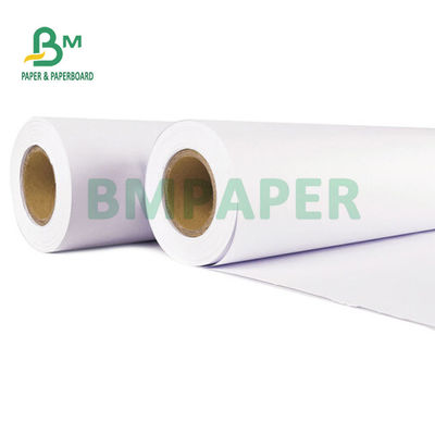 20lb ورق CAD غير مصقول النافثة للحبر للخطط الهندسية 24 `` 36 '' X 150 ''