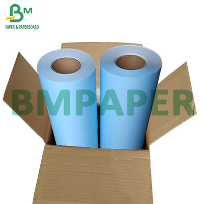 0.91 × 50m 80gsm Blue Digital CAD Plotter Paper End Application تخطيط البناء