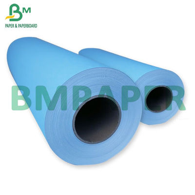0.91 × 50m 80gsm Blue Digital CAD Plotter Paper End Application تخطيط البناء