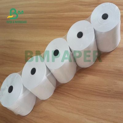 65gsm ماكينة الصراف الآلي الطابعة الحرارية ورقة لفة لسوبر ماركت 80 × 80 مم