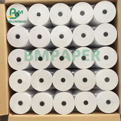 65gsm ماكينة الصراف الآلي الطابعة الحرارية ورقة لفة لسوبر ماركت 80 × 80 مم
