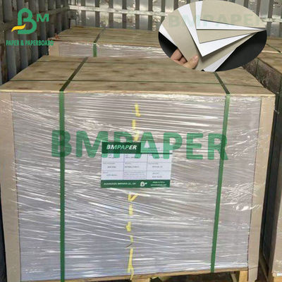 ورق خلفي رمادي مزدوج الجانب الرمادي / الجانب الأبيض كرتون بلانك بورد 350gsm 400gsm 450gsm