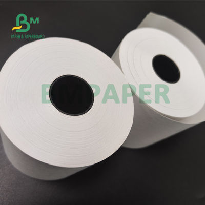 لفة ورق الطابعة الحرارية 55gsm 60gsm لآلة تسجيل النقد 57 × 40 مم