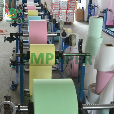 50 - 60 غرام NCR رول ورق نسخ غير الكربوني CFB CFB CB ورق 240mm 610mm 860mm واسعة