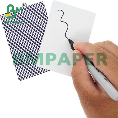 ورق بطاقات اللعب الأبيض 52x74 سم للبطاقات اللعبة DIY مع قلب أزرق