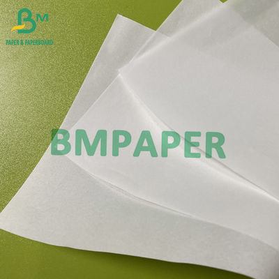 ورق الحماية من الزيت 35gsm 40gsm ورق أبيض مضاد للدهون في الملفات الحجم المخصص لفائف الأغذية