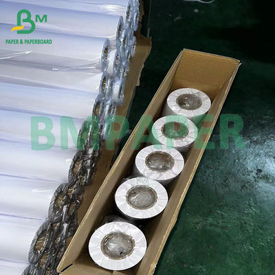 20LB 24 &quot;× 150&quot; CAD حبر جيت رولز السندات 80gsm الورق المخطط الأبيض لورق الهندسة