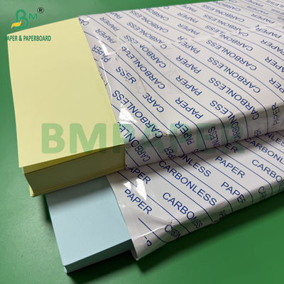 75gr 78gr ورق غير الكربوني CF صفراء CFB حروف زرقاء الحجم 216x279mm الصورة الأسود
