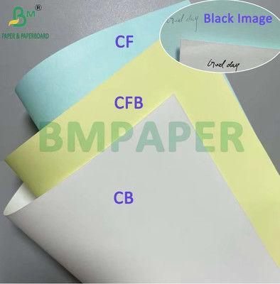 CB أبيض CFB وردي CF أصفر ورق NCR 60g 65g 75g لطباعة فواتير 3 Ply