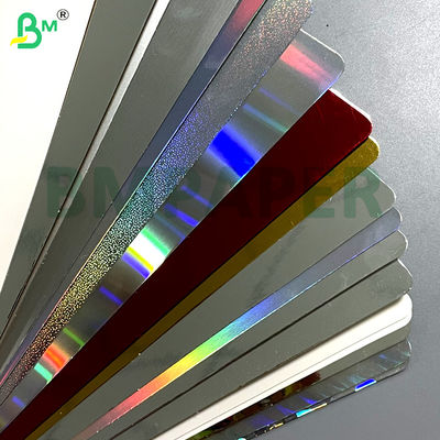 240gsm 250gsm المعدنية اللمعان مقاومة الطي البطاقة المعدنية الذهبية / الفضية لصناديق الهدايا الملونة التعبئة الفاخرة
