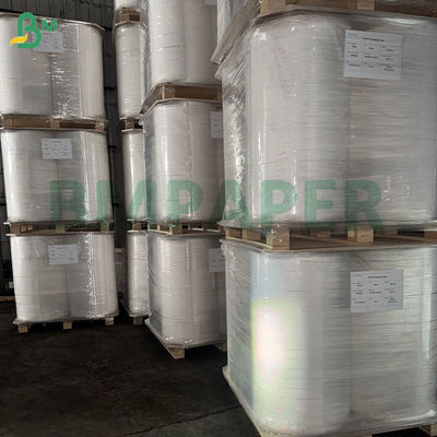 26 جرام 28 جرام ورق تغليف عيدان تناول الطعام الأبيض بدرجة الغذاء، لفائف 22 ملم - 1090 ملم