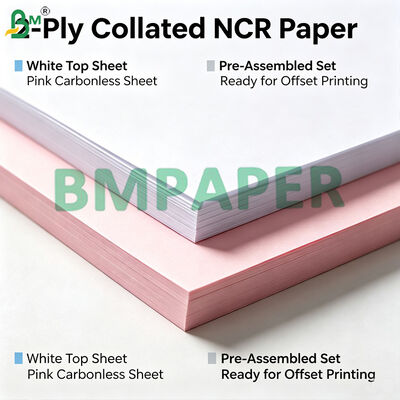 أوراق الورق الخالية من الكربون المربعة مسبقًا 2-Ply 3-Ply NCR النسخة الورقية A4 استمارات استلام الفاتورة